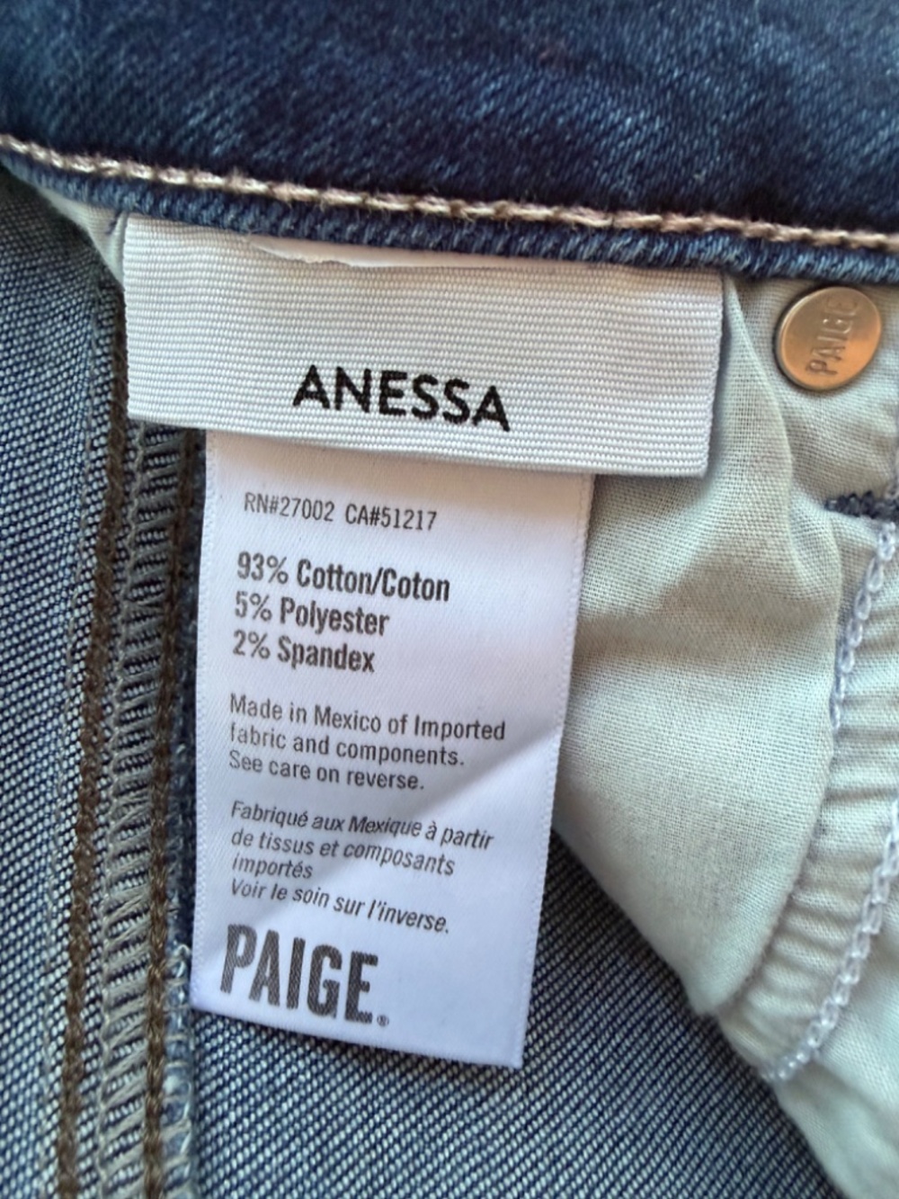Paige denim size 26 ANESSA jeans - Picture 5 of 8